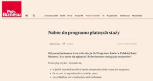 Program Kariera Puls Biznesu media o nas